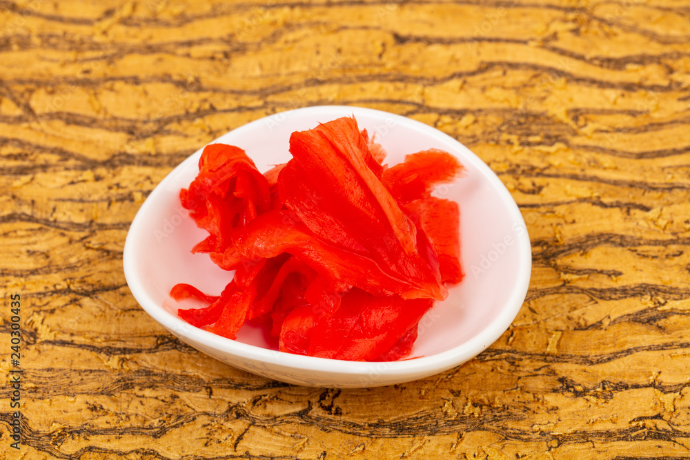 Pickled Ginger in the bowl Pickled Ginger in the bowl