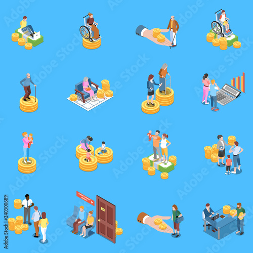 Social Benefits Icon Set