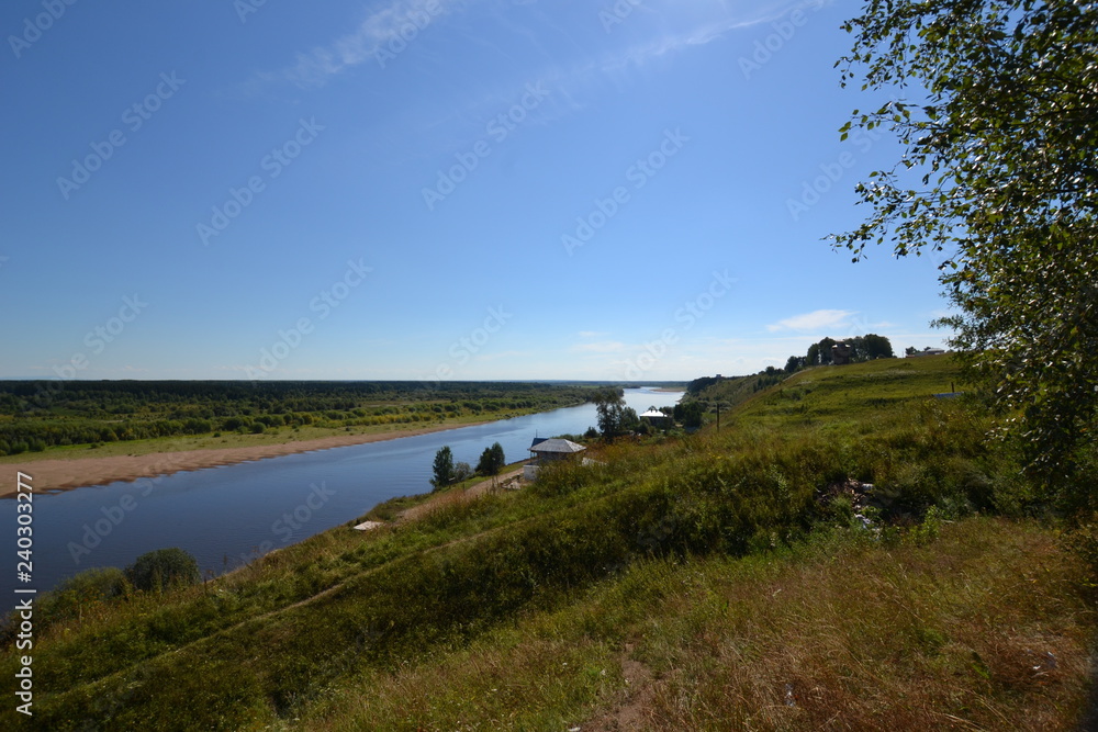 think ancient Biarmia on the banks of the Colva River