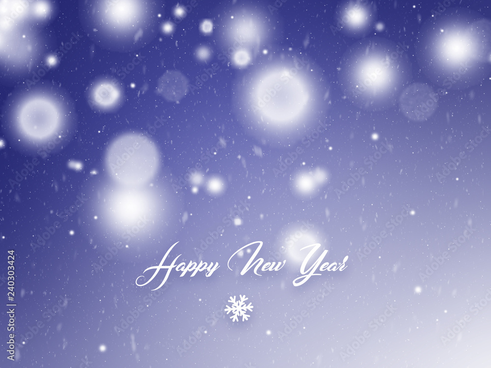 Soft New Year Background With Snowflakes