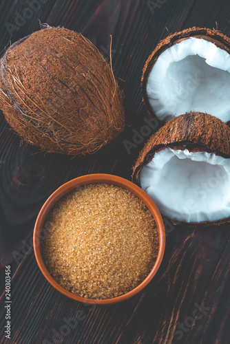 Bowl of coconut sugar