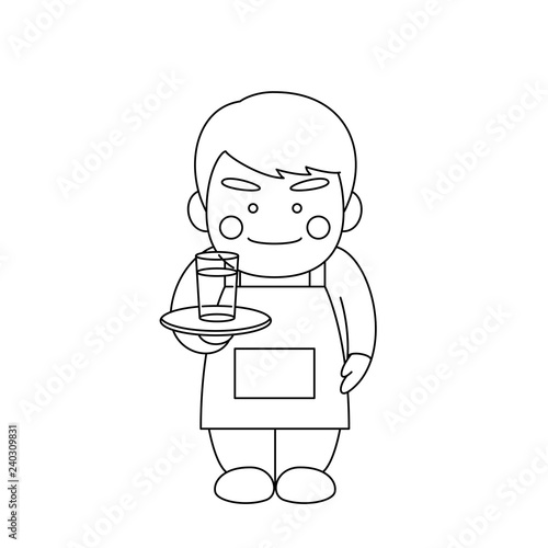 男性キャラクター飲食店員