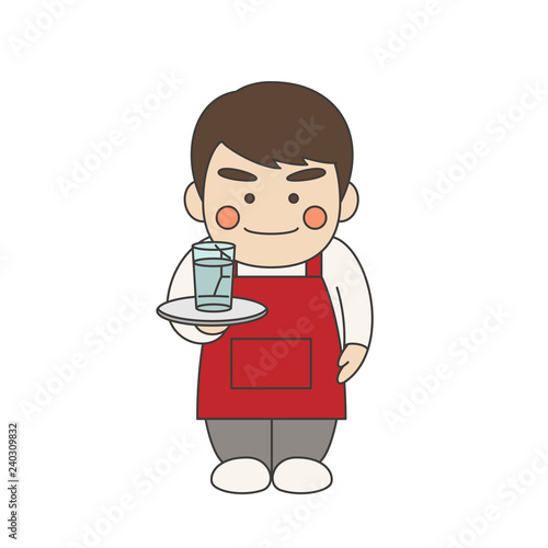 男性キャラクター飲食店員