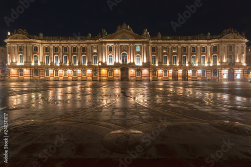 Front facade of Capitole de Toulouse  in Toulouse  France