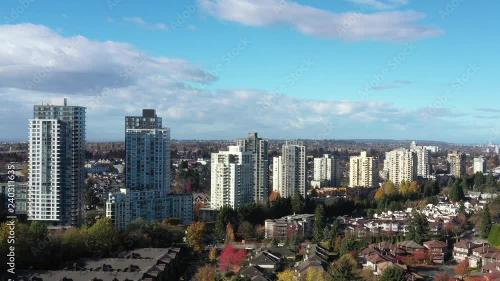 A perfect neighbourhood. Houses in suburb at Summer in the north America. Luxury houses with nice landscape. Aerial drone view. A perfect neighbourhood. Houses in suburb at Summer in the north America. Luxury houses with nice landscape. Aerial drone view.