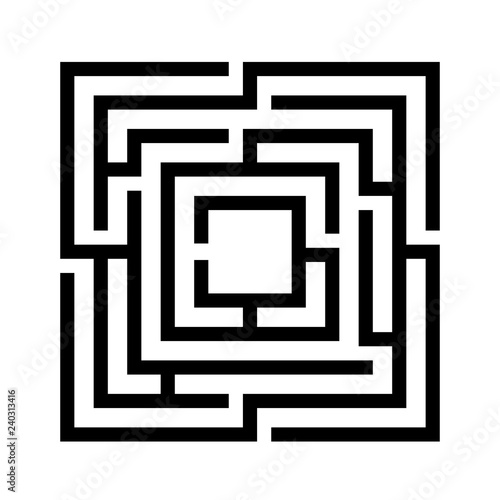 Labyrinth game vector icon