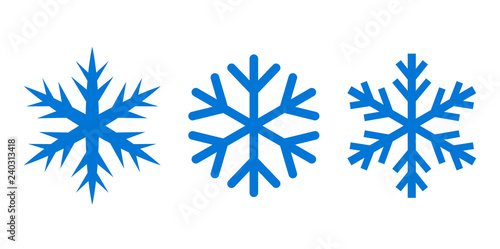 Snowflake silhouette vector icon