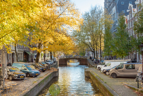 Amsterdam Canal in Autumn © Miguel Jr