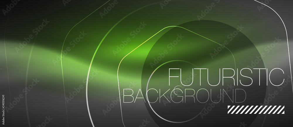 Black and glowing color lines neon design, magin techno template background Black and glowing color lines neon design, magin techno template background