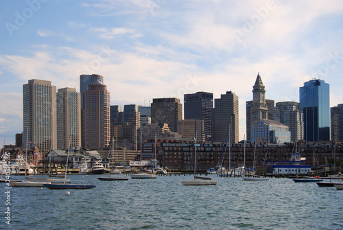 Boston Downtown Waterfront Seen from a Boat Cruise © rstpierr