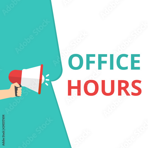 text writing Office Hours.