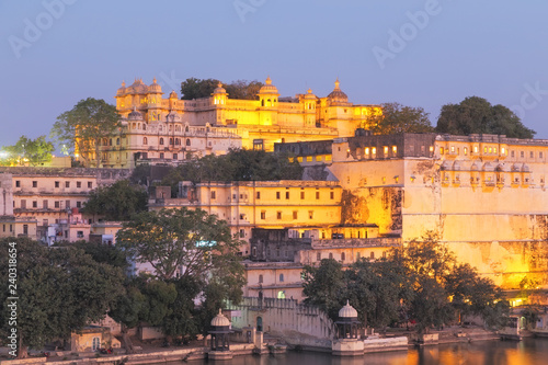 Udaipur City Palace in Rajasthan state of India