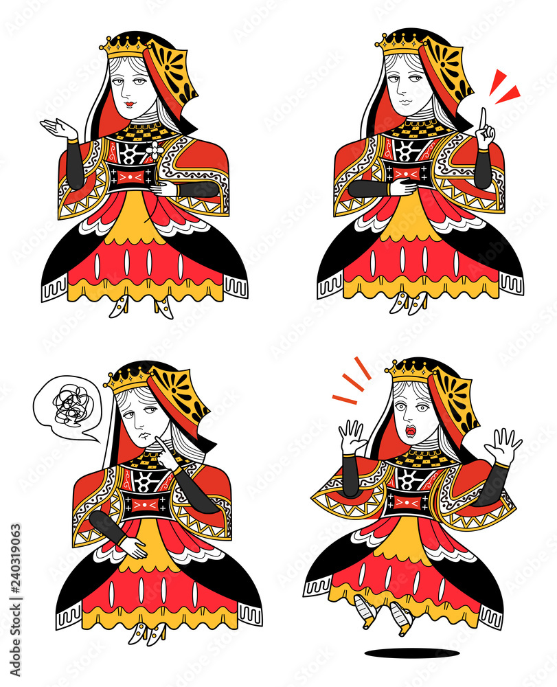 トランプのクイーン ポーズ集 Stock Vector Adobe Stock