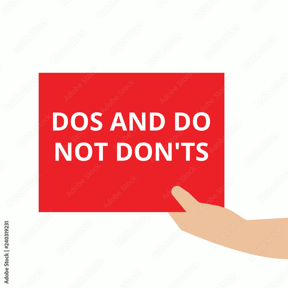 Announcement text showing Do s And Do Not Donts. Announcement text showing Do s And Do Not Donts.