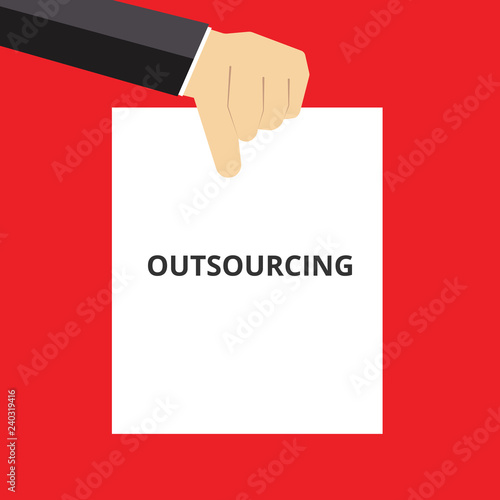 Conceptual writing showing Outsourcing.