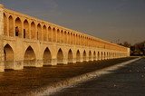 Arch of Allahverdi Khan Bridge, Si-o-seh pol, Bridge of thirty-three spans. Isfahan. Iran.