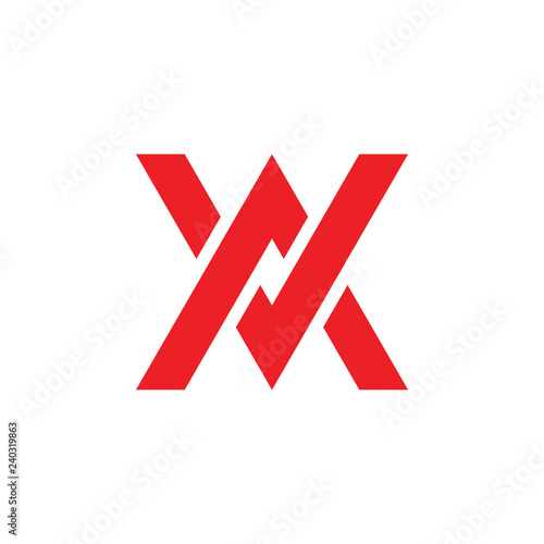 letter av linked arrows geometric logo