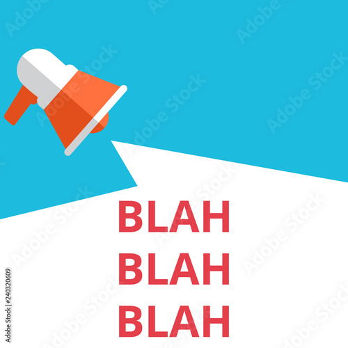 Writing note showing Blah Blah Blah.