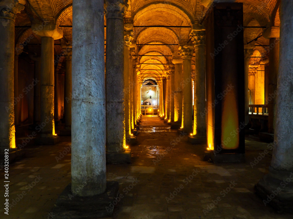 Public places A world heritage Yerebatan Sarnici  in the historic city of Turkey.