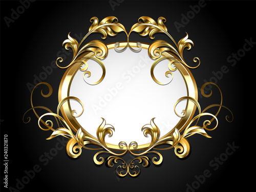 Antique oval banner