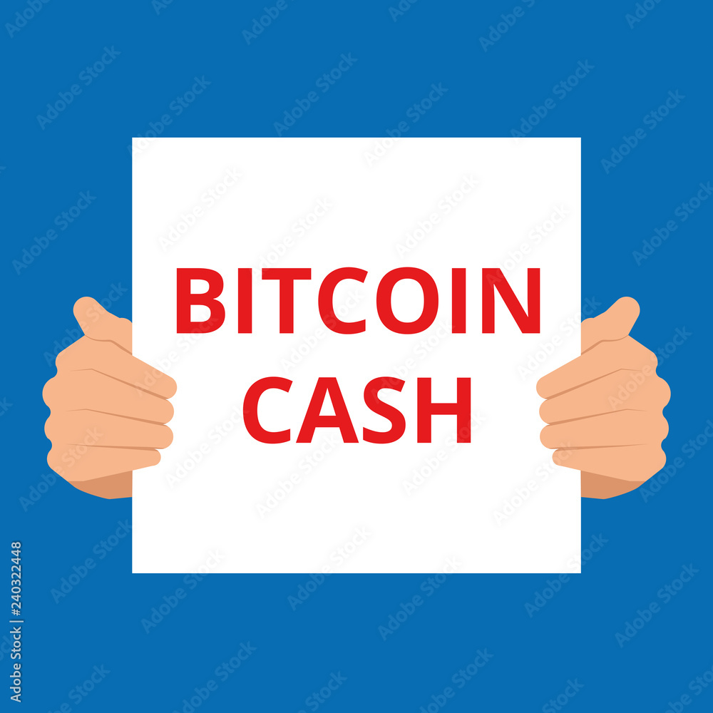 Word writing text Bitcoin Cash. Word writing text Bitcoin Cash.