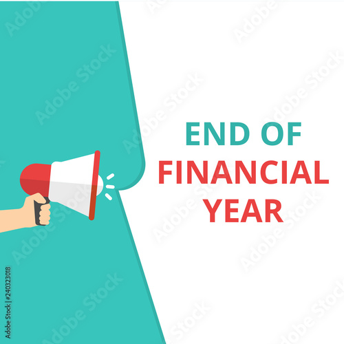 Writing note showing End Of Financial Year.