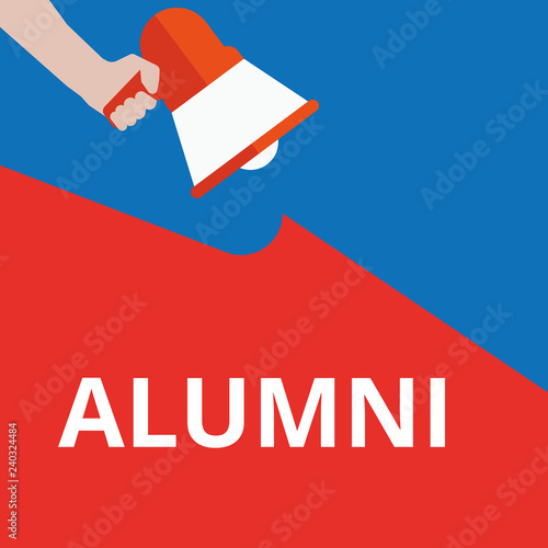Writing note showing Alumni.