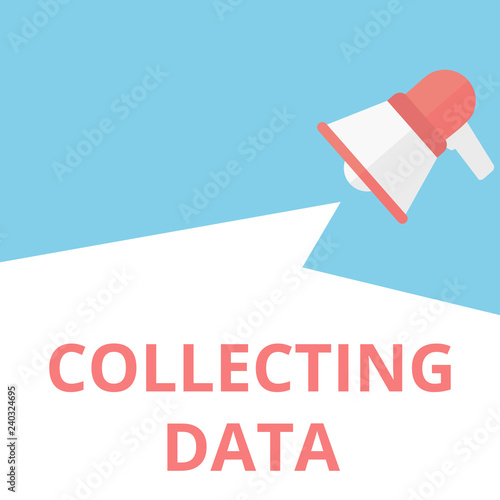 Word writing text Collecting Data.