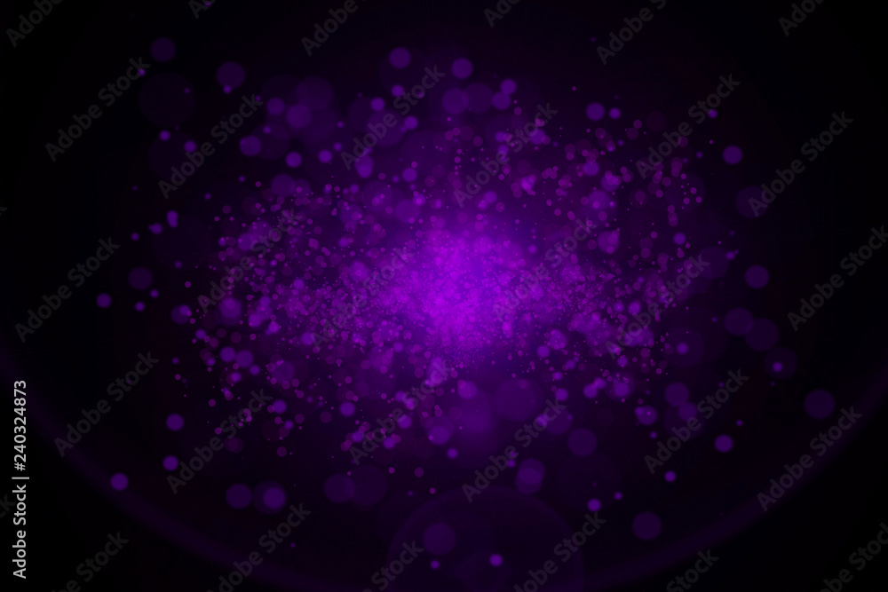 black and purple gradient background with bokeh, bokeh background for night party, beautiful extended bokeh and flair lighting on black background