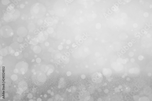 light gray glitter abstract background, abstract glitter lights background, silver bokeh abstract background, Abstract bokeh burred soft tone lights background, wallpaper bokeh blue tone
