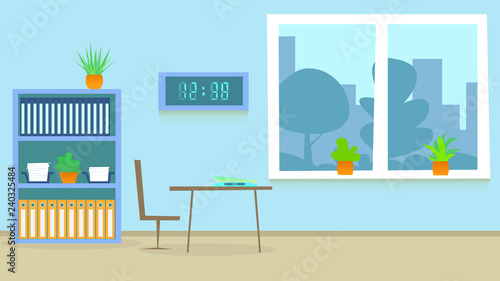 Medical Consultation Hospital Room. Cartoon Vector