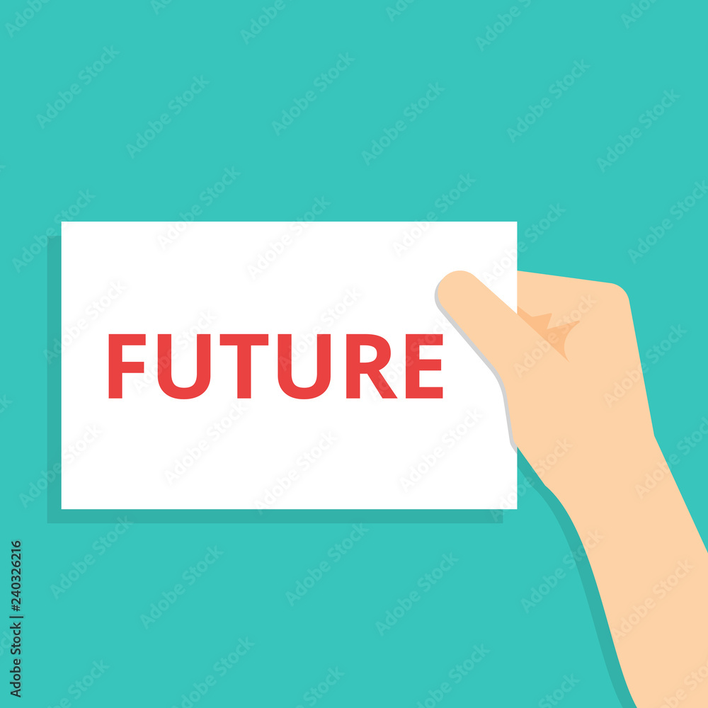 Writing note showing Future. Writing note showing Future.