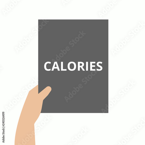 Word writing text Calories.