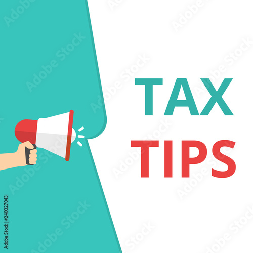 Announcement text showing Tax Tips.