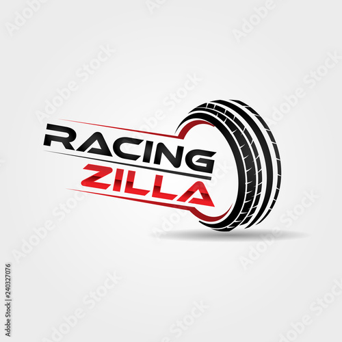 Abstract Sport Automotive Racing Tire Logo Symbol