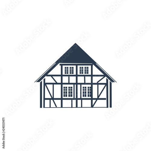 Museum Funen village of Odense Denmark landmark vector cartoon illustration isolated on white background, danish decorative flat building, architecture historic sight attraction, Travel sightseeing