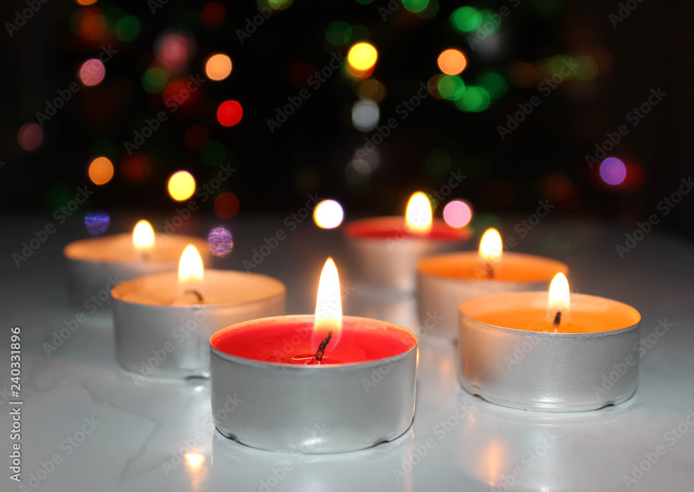 Have lit candles for Christmas.