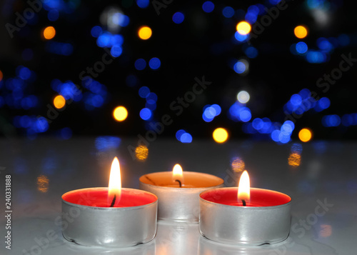 Three small candles.