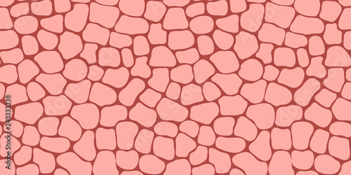 Seamless pattern with giraffe fur print. Wild animalistic texture. Vector wallpaper. 