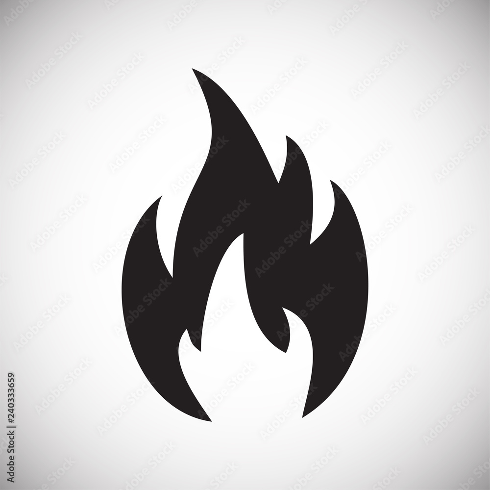 Flame icon on white background for graphic and web design, Modern simple vector sign. Internet concept. Trendy symbol for website design web button or mobile app Flame icon on white background for graphic and web design, Modern simple vector sign. Internet concept. Trendy symbol for website design web button or mobile app