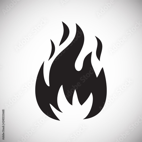 Flame icon on white background for graphic and web design, Modern simple vector sign. Internet concept. Trendy symbol for website design web button or mobile app