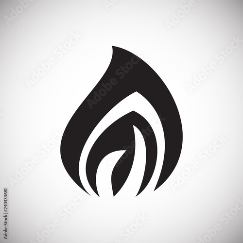 Flame icon on white background for graphic and web design, Modern simple vector sign. Internet concept. Trendy symbol for website design web button or mobile app