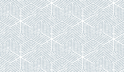 Keuken achterwand Wit patronen Abstract geometrisch lijnenpatroon wit blauw  © ELENA