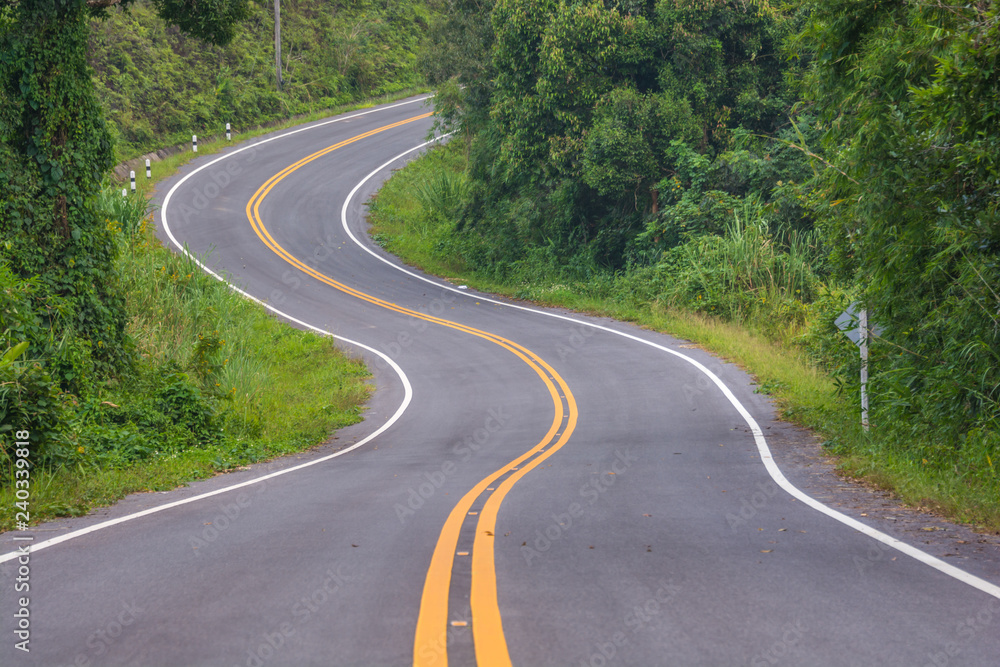 asphalt road in countryside