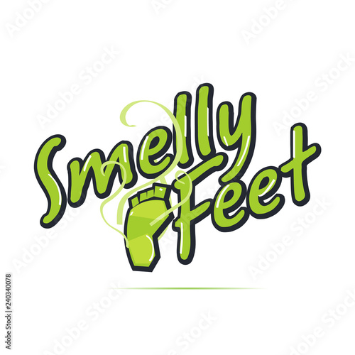 foot smell logotype concept - vector