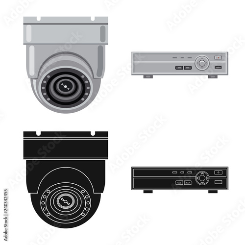 Isolated object of office and house sign. Collection of office and system stock vector illustration.
