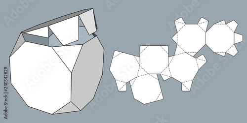 Packaging for gifts, goods and food. Vector illustration of a cardboard box. Package Template. Isolated White Retail Mock up.