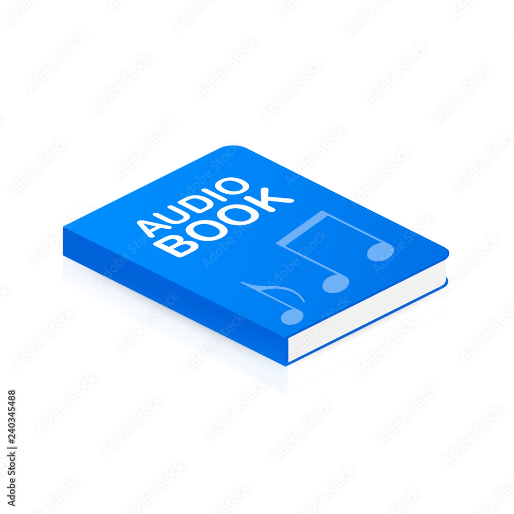 Concept audio book for web page, banner, social media. Vector illustration Concept audio book for web page, banner, social media. Vector illustration