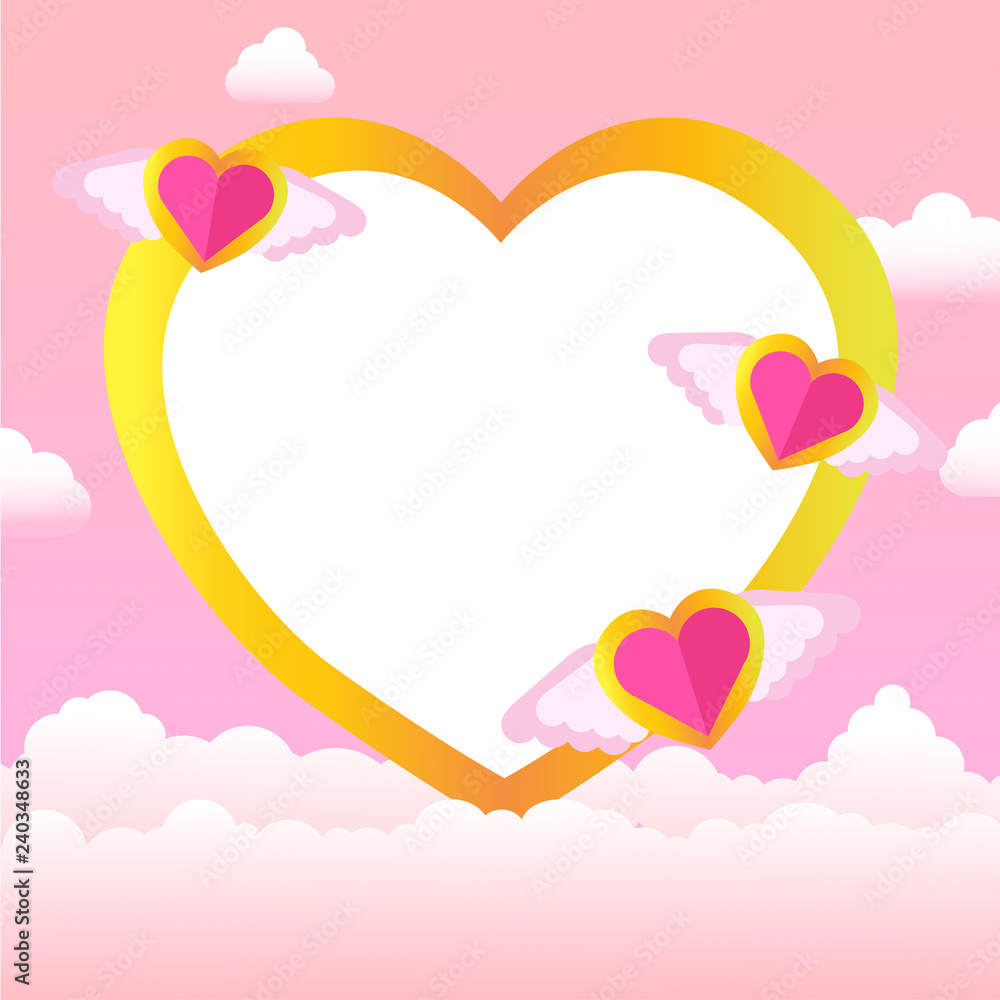 beautiful hearts art illustration
