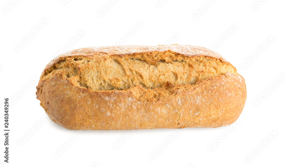 Homemade Traditional Bread Isolated on White Background